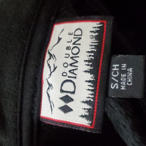 Double Diamond Black Floral Rose Zip Front Softshell Fleece Lined Jacket Size S - Picture 6 of 11